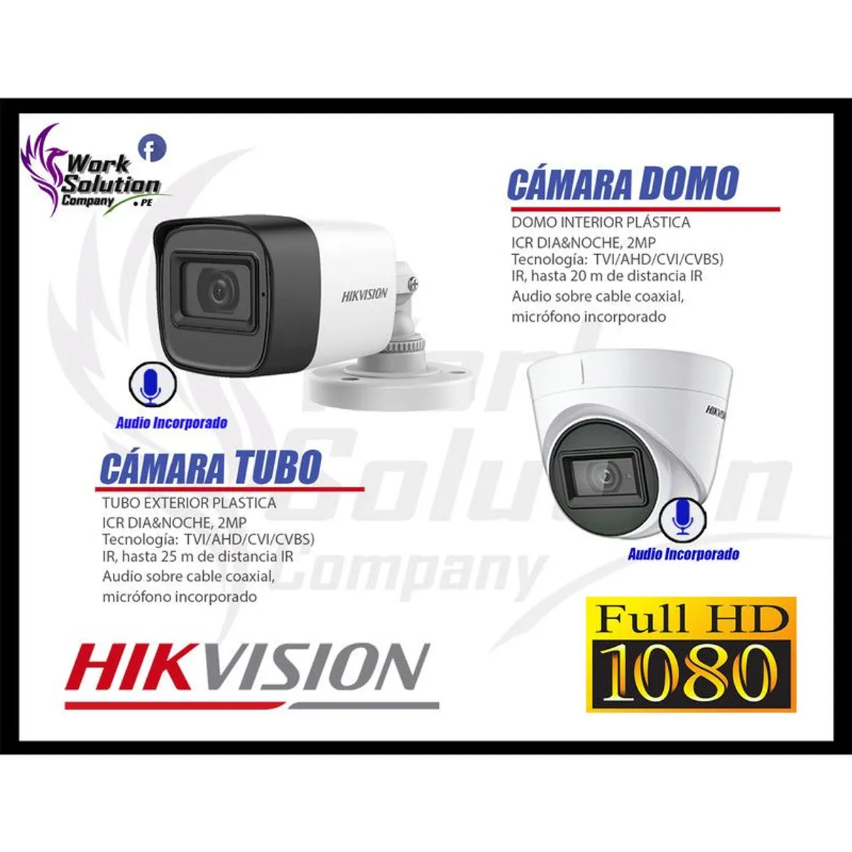 Kit 4 Cámaras de Seguridad Audio Incorporado 2mp Disco 1tera Completo CCTV - Imagen 3